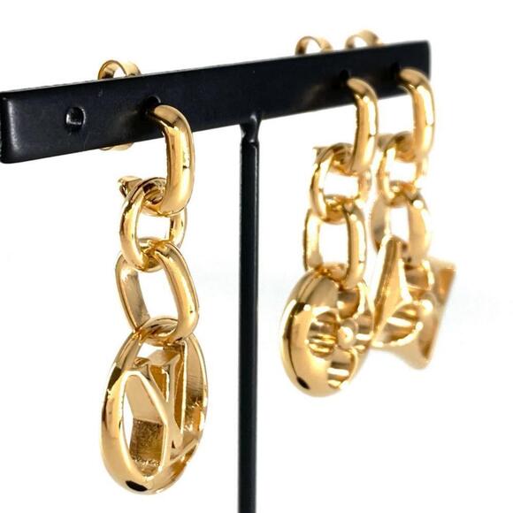 LOUIS VUITTON Gold Earrings - Picture 3 of 6